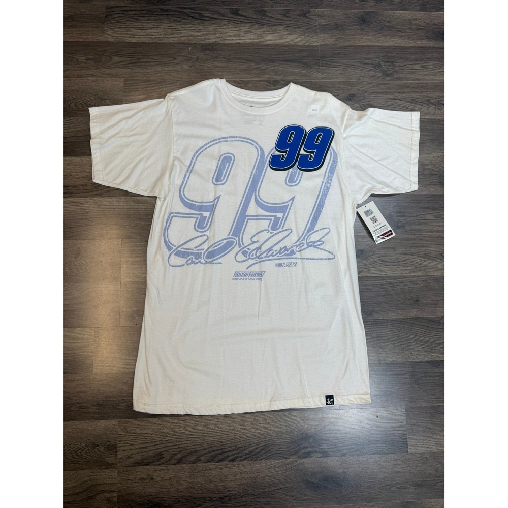 Chase Authentics NASCAR Carl Edwards 99 Roush Fenway Racing T-Shirt White Large